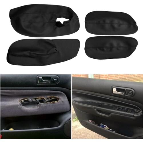 Only 3 doors Car Front / Back Microfiber Leather Door Armrest Panel Cover Protective Trim For VW Golf 4 MK4 Jetta 1998 - 2005