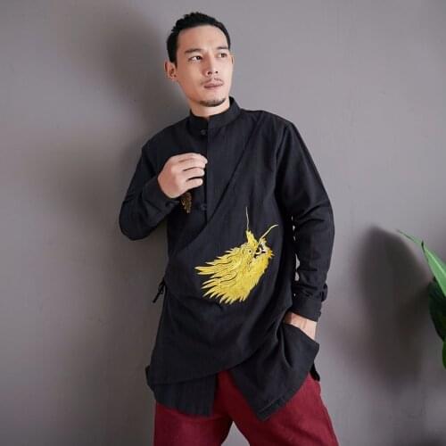 Traditional Chinese Clothing For Men Kung Fu Clothes Cheongsam Shanghai Tang Suit Kungfu MenS Vintage Man Oriental Shirts 12081