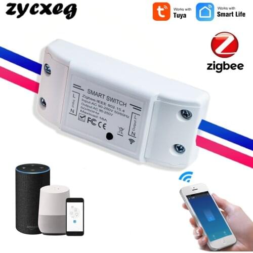 Tuya Zigbee Smart Switch Wireless Remote Relay on off Zigbee Switch Module Light Controller Support Alexa Google Home