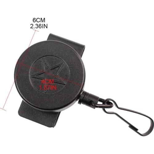 Retractable Carabiner Key Chain Heavy Duty Cord Stainless Steel Keychain with Belt Clip Wire Extension Key Holder N58B