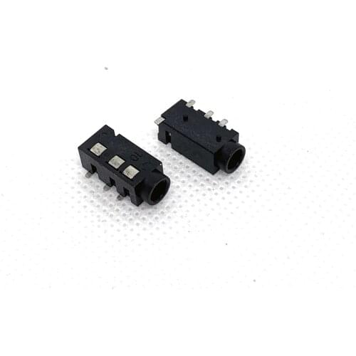 10 pcs / lot 3.5mm audio earphone mother base pj-320d dual fixed column dual channel 4Pin patch audio socket switch 260