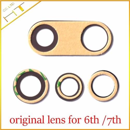 10pcs new real original Rear Back Camera Glass Lens With sticker For iPhone 6 6plus 6s 6s plus 7 7 Plus Camera Sapphire lens
