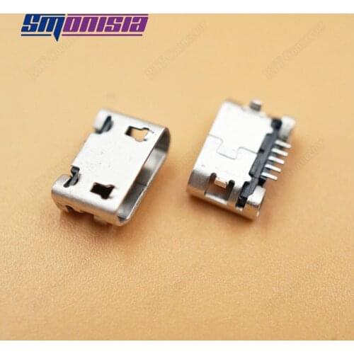 Smonisia 100pcs Micro USB Connector for OPPO R807 X907 R811 Replacement USB jack Charging socket