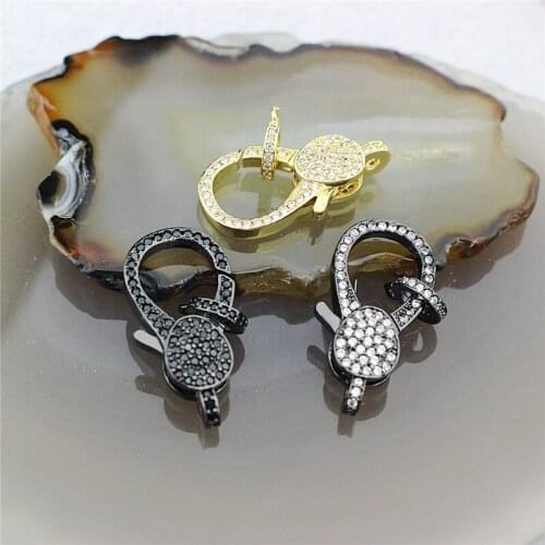 19*22mm 10pcs/lot cz lobster clasp jewelry,cubic zirconia micro pave charm,plating cz necklace chain component