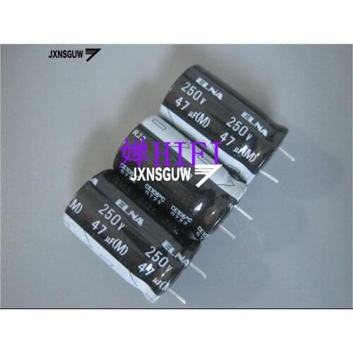 20PCS ELNA RJ3 250V47UF 16X25MM Aluminum electrolytic capacitors 47uF/250V 105 degrees 47UF 250V RJ3-250V470MJ6