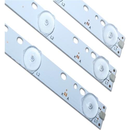 6pcs 32'' 570mm*17mm 10leds LED Backlight Lamps LED Strips w/ Optical Lens Fliter for TV Monitor Panel 30V New