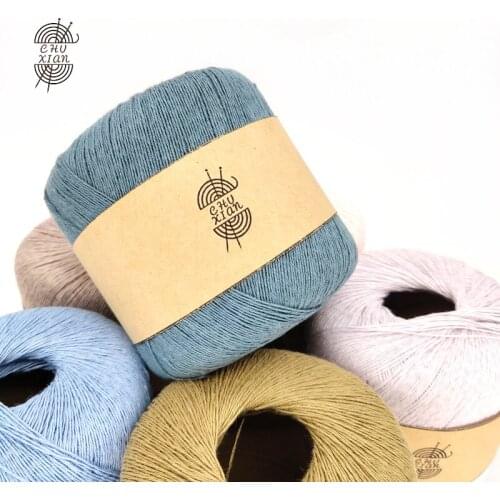 6pcs 40g/ball 100% Linen Handmade Hook Needle Line Cape Cardigan Yarn