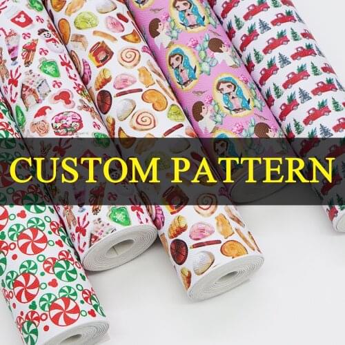 A4 Faux Leather 30*22CM Cartoon Print Synthetic Leather Fabric for DIY accessories Vinyl mini rolls custom vinyl order