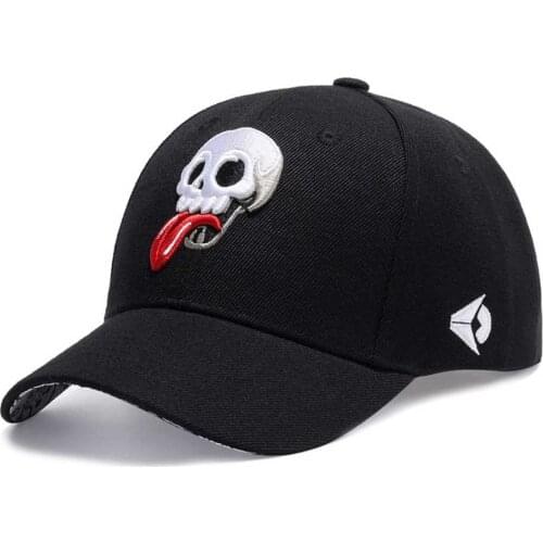 Brand Design Baseball Cap Funny Skull Embroidery Cap Men Hip Hop Caps Embroidered Logo Summer Sun Hat Trucker Hats for Women