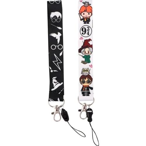 1pcs ZF3093 High Quality Movie Magic School Student Key Chain Short Lanyard For Child Friends Phone USB Badge Holder Necklace