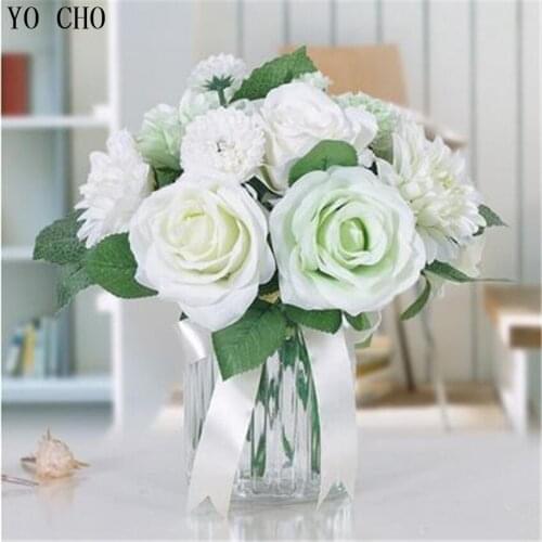 10 head/bouquet artificial rose bouquet Home Party Artificial Flowers Decorative Flower Bouquet Peony flower For Wedding bouquet