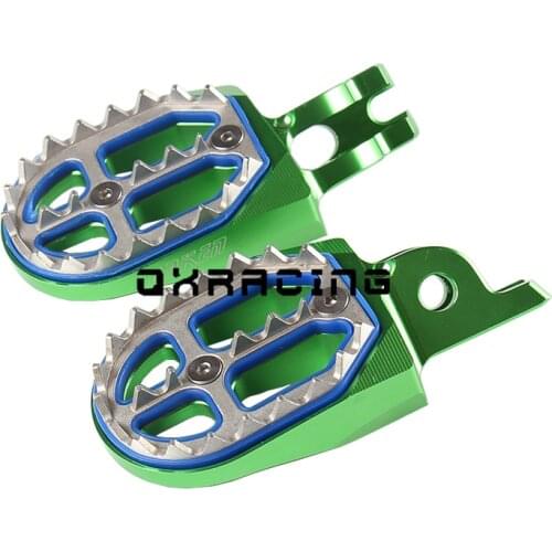 CNC Billet MX Foot Pegs Rests Pedals Footpegs For KAWASAKI KX-F 250 450 KXF250 2006-2018 KXF450 2007-2018 KX250 KX450 2019-2020