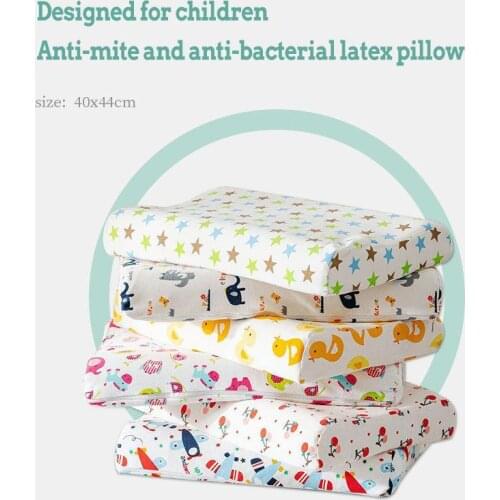 Kids Pillow Natural Latex Baby Bed Pillows For Sleeping Cartoon Printing Children Pillows For Bedroom Sleep 0-12 Years Old