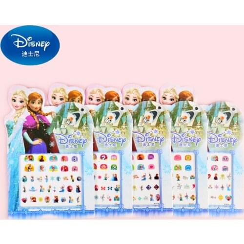 Disney Frozen 2 Elsa Anna Nail Stickers Sofia Minnie Snow White Princess Kids Nail Art Stickers Toys Girls Manicures Decoration
