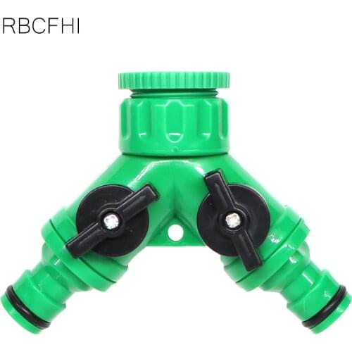 RBCFHl 1/2''3/4'' to 16mm Fittings Female Thread 2 Way Tap Adapter Y Quick Connecter Adjustable Split Taps Valve Watering Tool