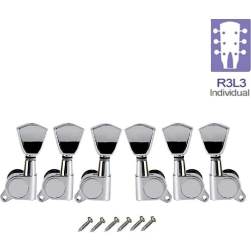 FLEOR 6PCS 3L3R Electric Guitar String Tuning Keys Pegs Machine Heads Chrome Guitar Parts