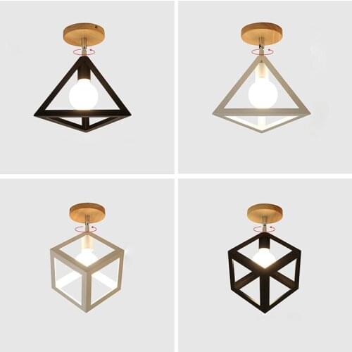 Geometric Ceiling Lamps Simple Modern Creative Bedroom Aisle Personality Bar Restaurant Coffee Shop Iron Small Lamps