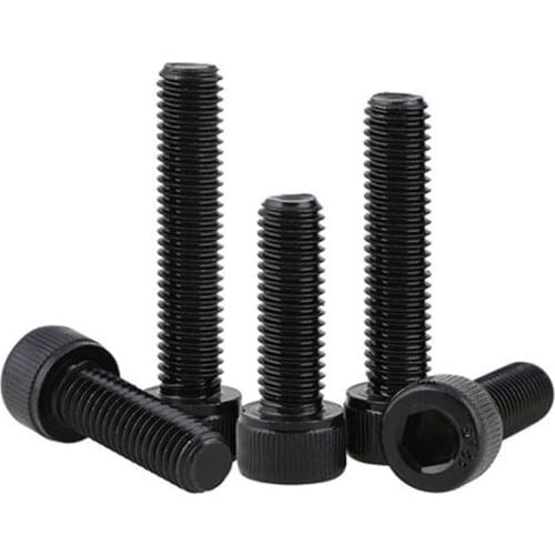 M16 Hex socket Left Thread Screw Anti-Wire Cylindrical head Screws 12.9 Grade Black 30-65mm Length