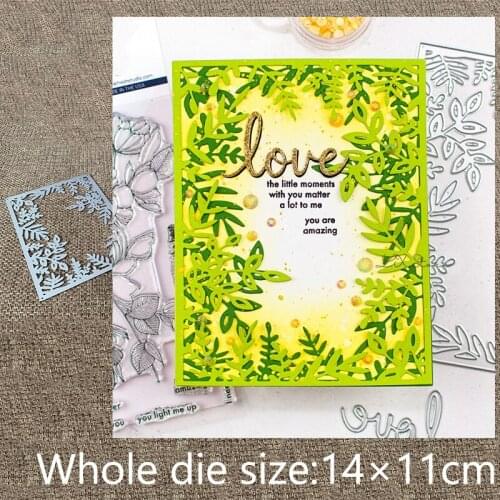 New Design Craft Metal stencil mold Cutting Dies leaves frame decoration scrapbook die cuts Album Paper Card Craft Embossing