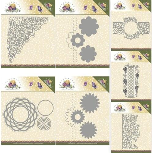 Mmao Crafts Metal Steel Cutting Dies New Flower edge border series Stencil For DIY Scrapbooking Paper/photo Cards Embossing Dies