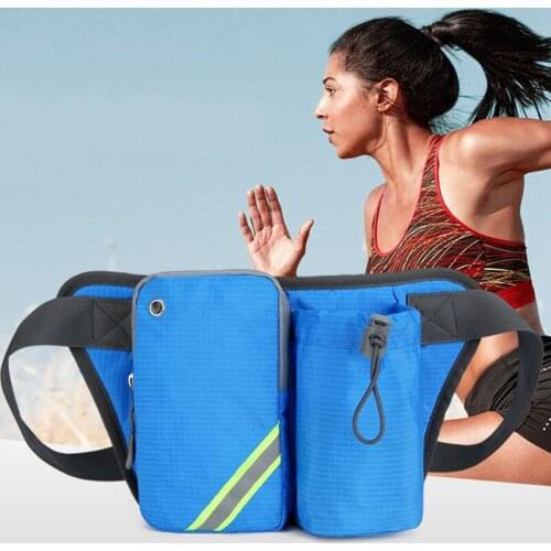 Nylon Waterproof Running Bag Male Fanny Pack Women Phone Pocket Waist Bag Side Bag for Men Casual Cycling Marathon Belt Bags