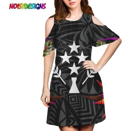 NOISYDESIGNS Summer Mini Dress Women Polynesian Hibiscus Leaf Print Lady Dresses Casual Loose Dresses Short Dress Vestidos Black
