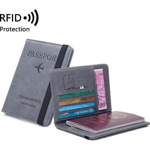 Russia Leather RFID Blocking Passport Cover Travel Passport Holder Worldwide Men Women Covers on The Passports Document Cover