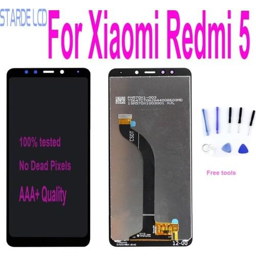 Original 5.7 inch LCD Display For Xiaomi Redmi 5 Touch Screen Digitizer Assembly Replacement With Frame Repair Spare Parts