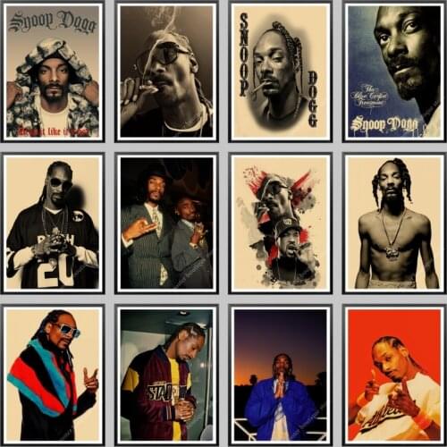 Snoop Dogg posters,Hip Hop rapper Singer Snoop Dogg poster kraft paper decorative wall sticker