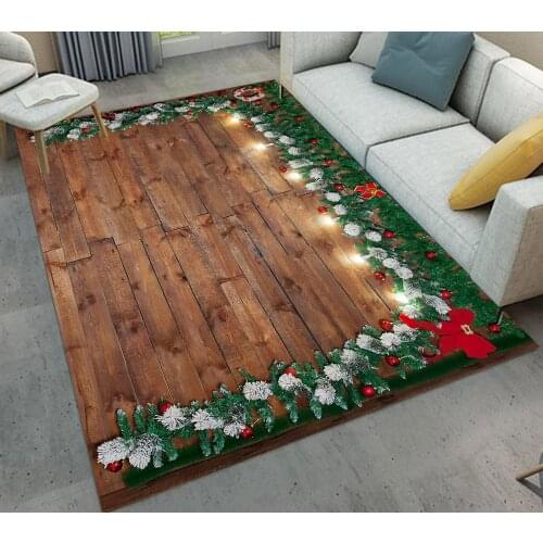 Christmas Gift Wood Background Background Floor Rug For Living Room Non-slip Antifouling Carpet For Bedroom Parlor Doormats