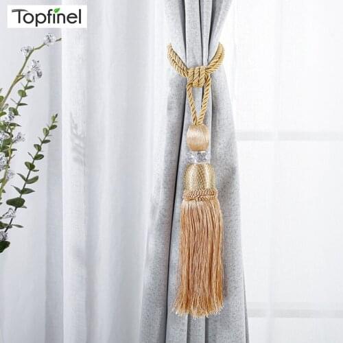 Topfinel Tassel Tiebacks for Curtains Luxury Curtain Tiebacks Home Decoration Curtains Accessories 2 Pcs