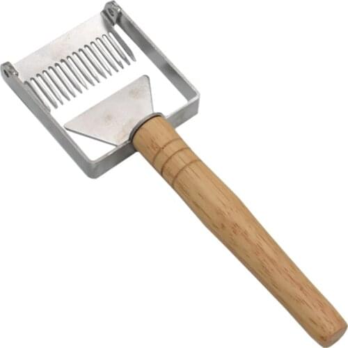 1pcs Beekeeping Equipment Uncapping Scraper Honey Honeycomb Scraper Wooden Handle Tool Uncapping Fork Beekeeping