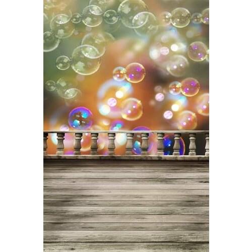 TR Dream Bokeh Bubbles Wooden Floor Baby Children Newborn Vinyl Photography Backdrop Drops Portrait Backgrounds For Photo Studio