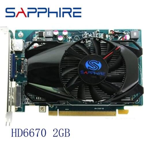 SAPPHIRE HD6670 2GB For AMD Video Card GPU Radeon HD 6670 GDDR3 128bit Graphics Cards PC Computer Game For Video Cards HDMI VGA