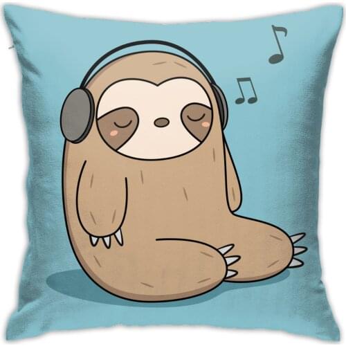 Funny Sloth Pillow Cover Home Cushio Cover 45*45cm Decoratives Cushions For Sofa Seater Covers Cat Car Pillow Case