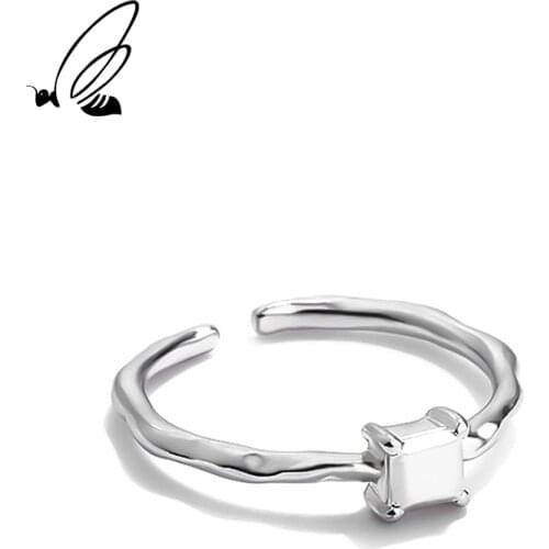 SSTEEL Sterling Silver 925 Opening Ring Temperament Personality Cold Wind Simple For Women Accesories 2021 Fine Jewellery