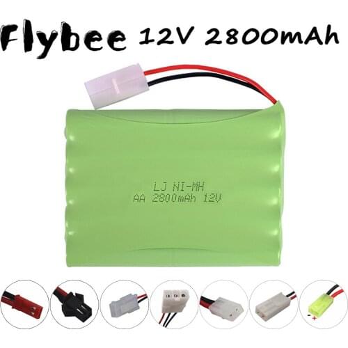 12v NiMH Battery For Rc Toys Cars RC Tanks RC Trucks RC Robots RC Guns RC Boats AA Ni-MH 12v 2800mah Rechargeable Battery Pack