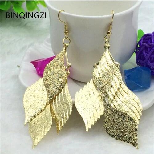 BINQINGZI Women's Gold Earrings