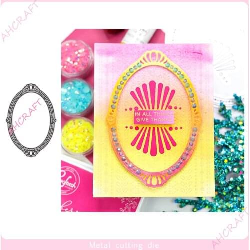 Oval Border Metal Cutting Dies for DIY Scrapbooking Photo Album Decorative Embossing PaperCard Crafts Die2020