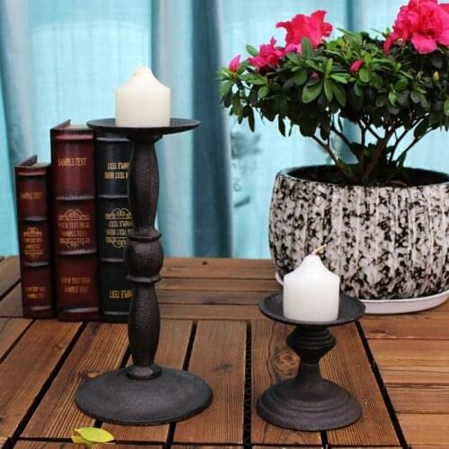 Europe Creative candle holder Iron candlestick Candlelight dinner tabletop candelabra props Living room Home decorations