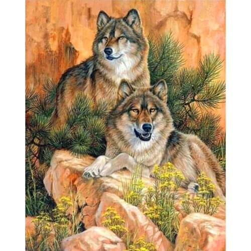 KEXINZU Full Square/Round Drill 5D DIY Diamond Painting "Animal wolf landscape" Embroidery Cross Stitch 3D Home Decor Y03364