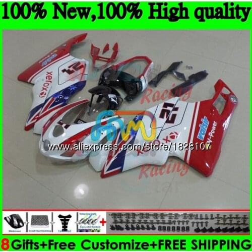 OEM Body For DUCATI 749R 999R 749S 999S 749 999 05 06 Bodywork 79BS.60 749-999 CC 749 999 S R White blue 2005 2006 Fairing kit