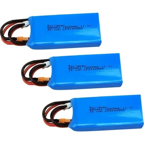 11.1V 1300mAh Lipo Battery XT30 Plug For XK X450 FPV RC Drone Spare Parts Accessories