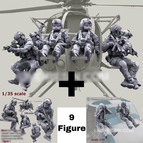 1/35 Resin Model Figure GK，6 Figure, No Planes, Unassembled and unpainted kit