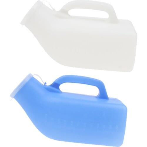 2Pcs Men Outdoor Urinal Pot Travel Trip Toilet Pouch Emergency Bucket Jar Reusable, Spill-proof Designed with Lid - Prevent Odor