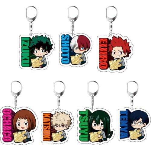 7 Styles Boku No Hero Academia PVC Soft Keychain Pendant My Hero Academia Gift Jewelry Accessories