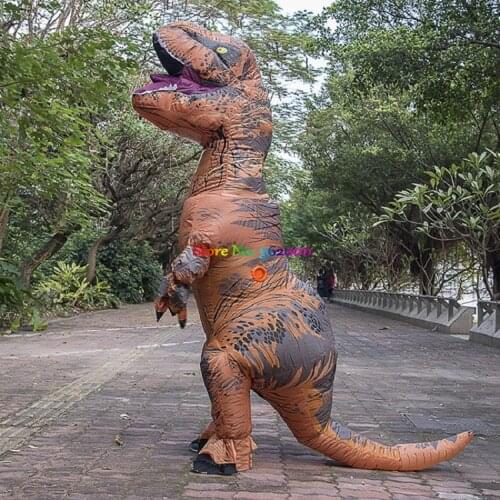 Adult Kids Inflatable Dinosaur T REX Costume Women Men Girls Boys Dino Cosplay Costumes for Anime Halloween Carnival Party Cloth