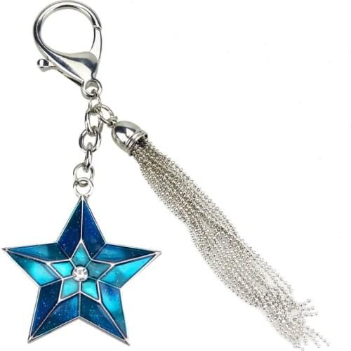 2017 New Feng Shui Heavenly Blue Star Keychains W2342