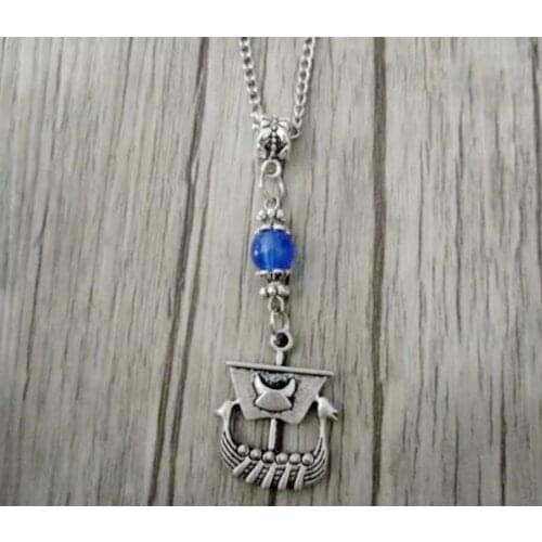 New Fashion Jewelry Vintage Pirate Ship Multicolor beads Charms Pendant Necklace 60cm Fast shipping