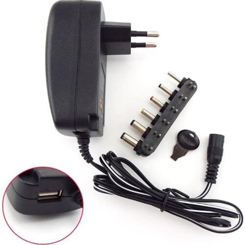 Adjustable 3V 4.5V 5V 6V 7.5V 9V 12V 2A 2.1A AC/DC Power Supply Adapter plug Adaptor battery Charger for LED Light Strip CCTV